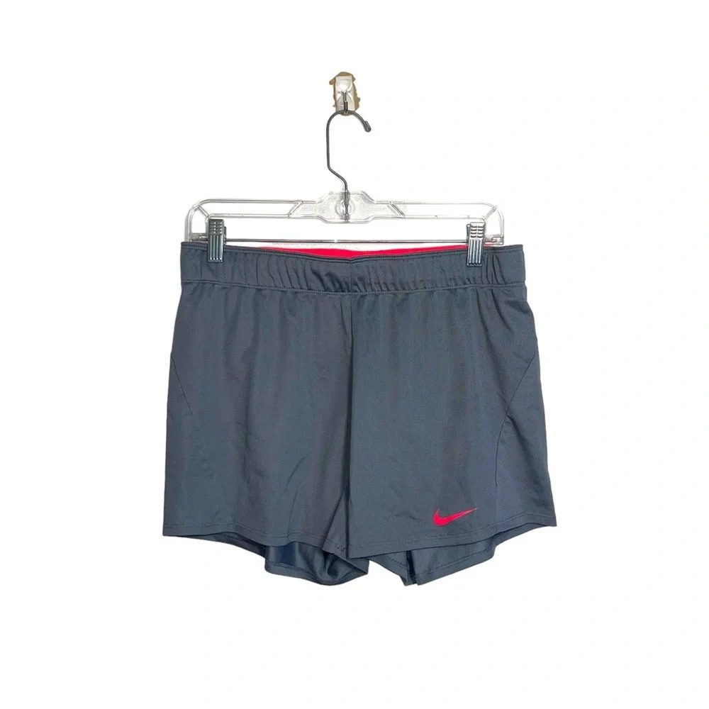 Nike Dry Attack Training Dri-fit Shorts 4.5” Gray Athletic Workout Small Women’s